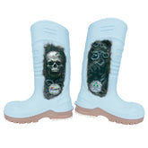 Botas de seguridad para hombre aprobadas por la CSA: botas de goma con punta de acero de PU impermeables ASTM F2413-18 resistentes a ácidos y aceites, color marrón